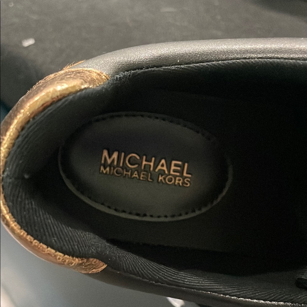 Michael Kors Black and Brown Sneakers with Leopard Print - Picture 2 of 4